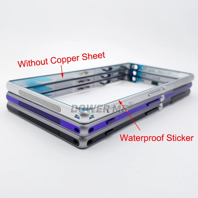 Запасная рамка Dower Me для Sony Xperia Z1 L39H C6903 металлическая панель корпуса с защитой от