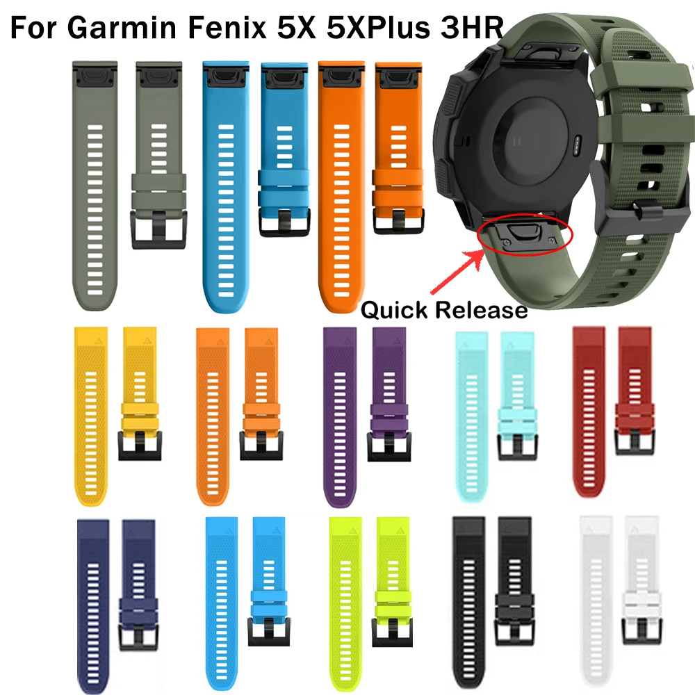 Ремешок для наручных часов Garmin Fenix 3/3 HR 26 мм сменный ремешок 6X 5X Plus быстросъемный