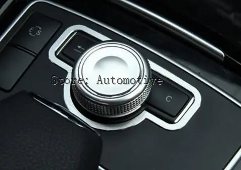 

Aluminium Alloy Multimedia Switch Cover Trim Car Sticker For Mercedes Benz GLK E Class W212 Accessory