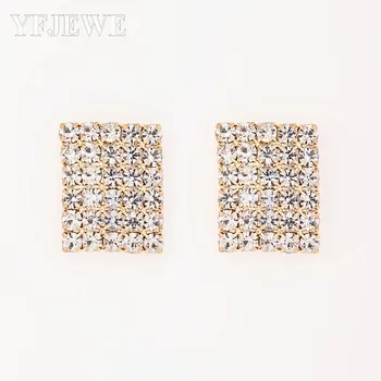 

YFJEWE Fshion Romantic Jewelry 2016 Stud Earrings For Wedding Elegant Silver Color AAA Cubic Zirconia Stone Earring E168