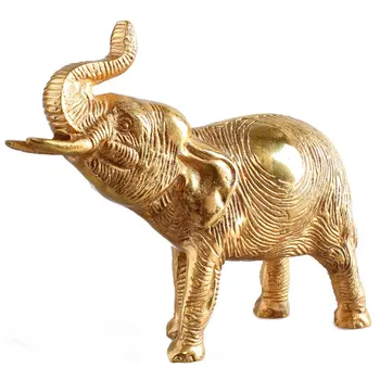 

Feng Shui Home Decoration Chinese Brass Copper Elephant Statue Furnishing Articles Manualidades Souvenirs