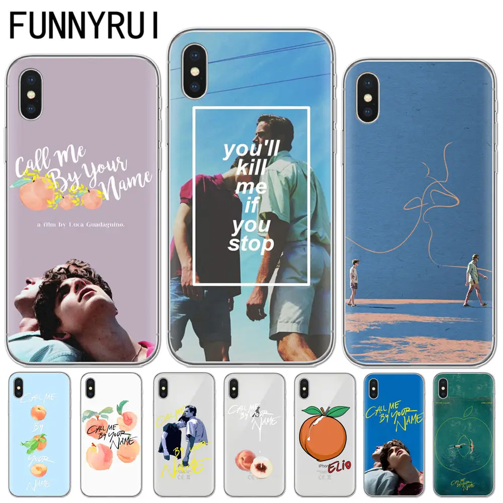 FUNNYRUI Call Me на Ваше имя Мягкие TPU телефон Coque чехла для Apple iPhone X 10 8 плюс 7 6 S 5 5S SE