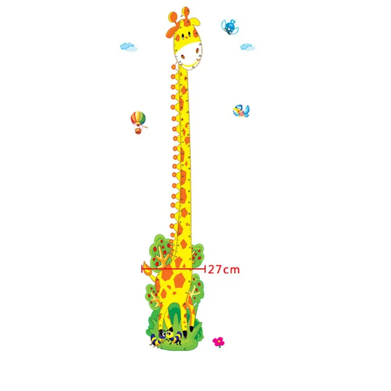 

High Quality Water Spray Wall Stickers Kids Room Children Height Chart Sticker for Home Decor Height Ruler 2018