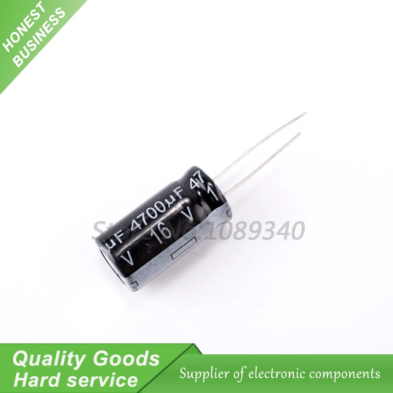 

10PCS 16V4700UF 13*25mm 4700UF 16V 13*25 Aluminum electrolytic capacitor