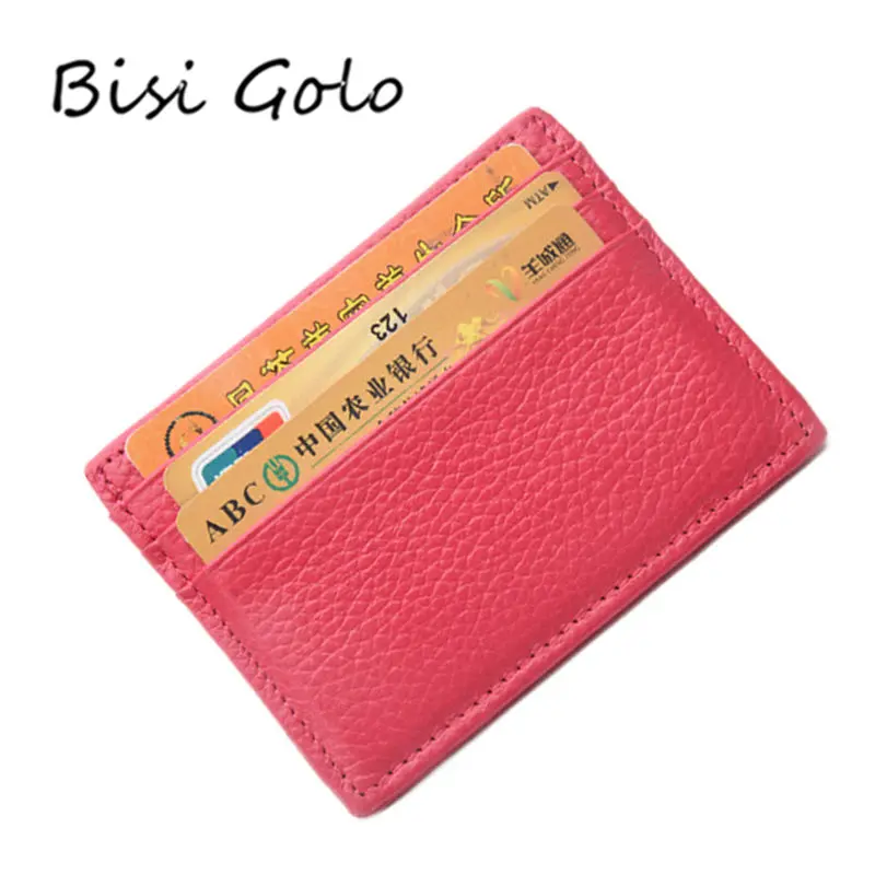 

BISI GORO Simple ID Holder Sets Card Package Wallet Fashion Bank Card Case Thin Mini Card Wallet Men Business Credit Cards Holde