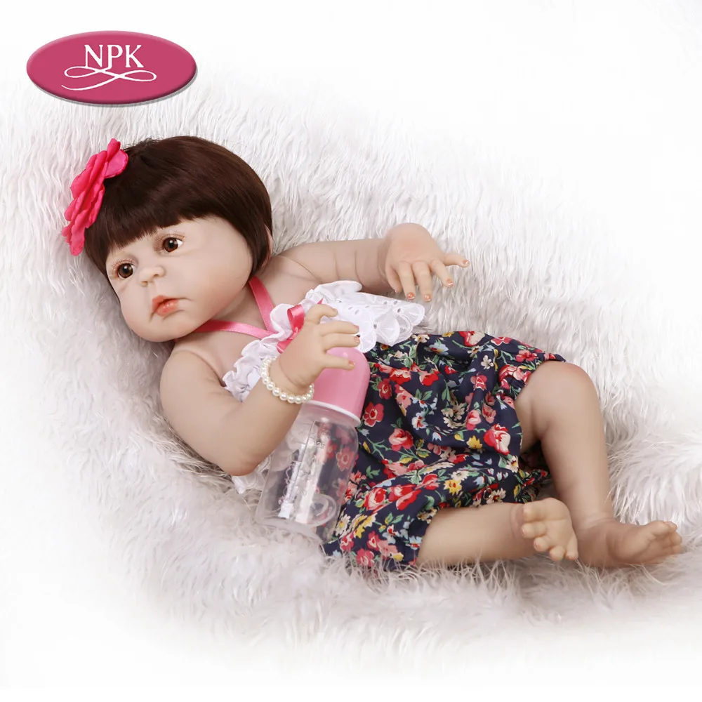 10/'/' Reborn Baby Girl Dolls Lifelike Newborn Bebe Full Body Vinyl Toys Kids Gift