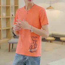 Хлопковые спортивные футболки Для мужчин лето Slim Fit Для мужчин s футболки спандекс дышащий тренажерный зал топы Короткий рукав пляже работает футболки