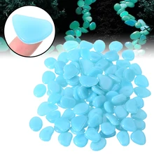 100 шт светящийся камешек светится камнями светится в темноте для садовых дорожек дорожка Патио газон Галька Камни Декор