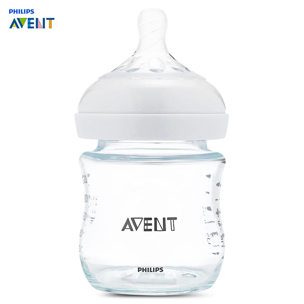 Philips Avent 4oz / 120ml Glass Milk Bottle Training Feeding Drinking