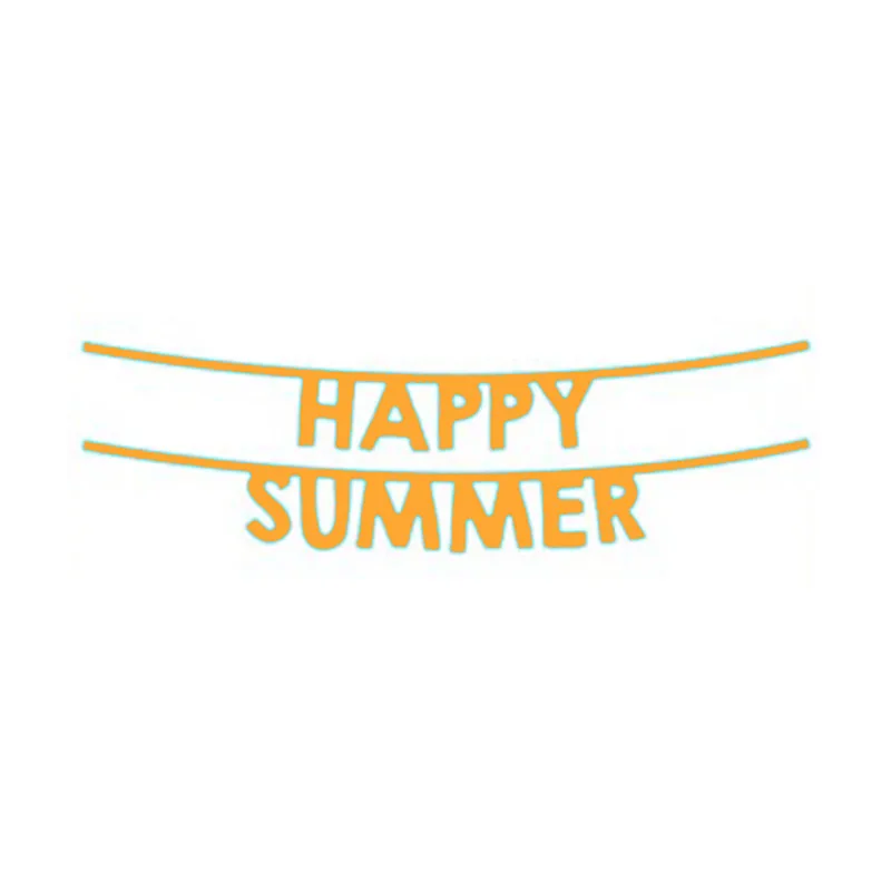 

DiyArts Banner Cutting Dies Happy Summer Letter Metal Alphabet Cutting Dies for Scrapbooking Card Making Crafts Diecuts
