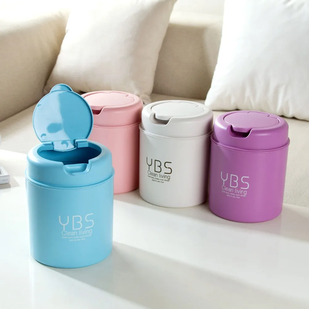 

Mini Trash Bin Desktop Trash Can Table Dustbin Waste Bin With Lid Paper Basket Home Ofiice Garbage Storage Can Bin