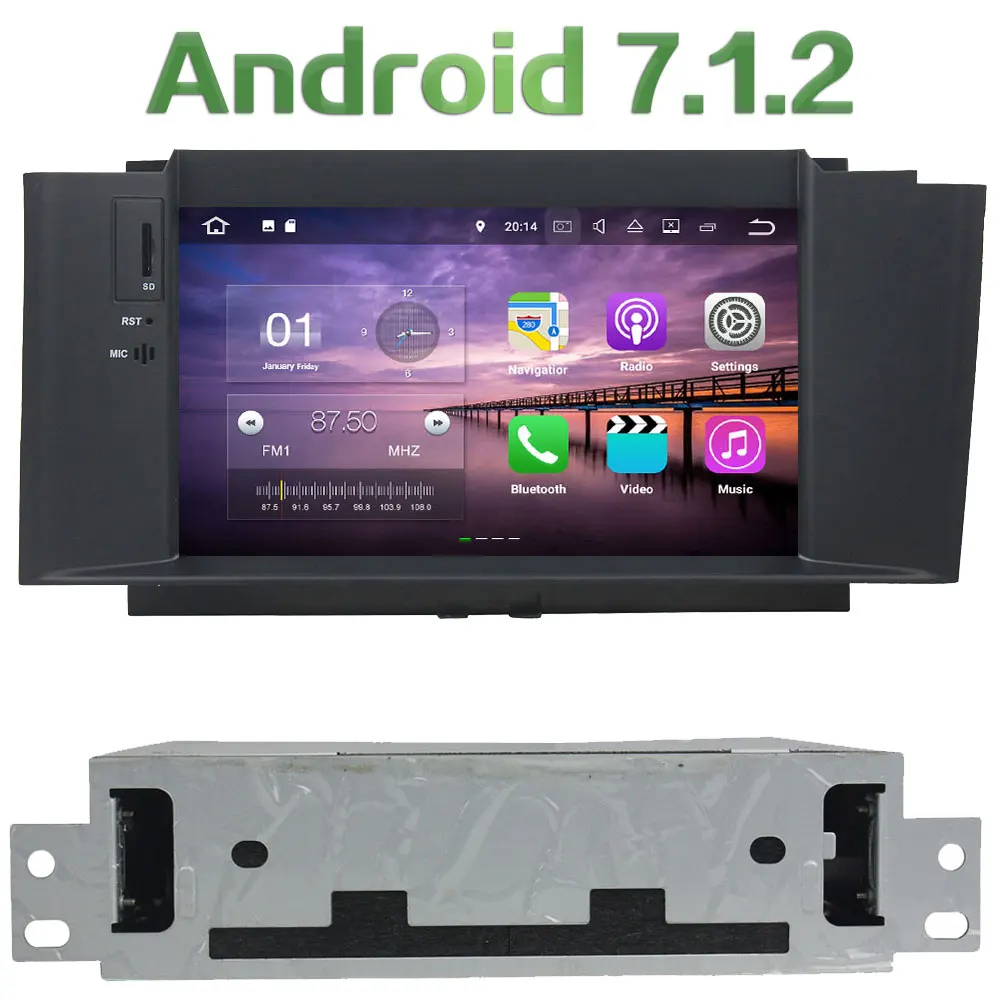 

Android 7.1.2 Quad Core 2G RAM Car Multimedia system Car dvd Video GPS Player Capacitive screen for Citroen C4 2012 2013 2014