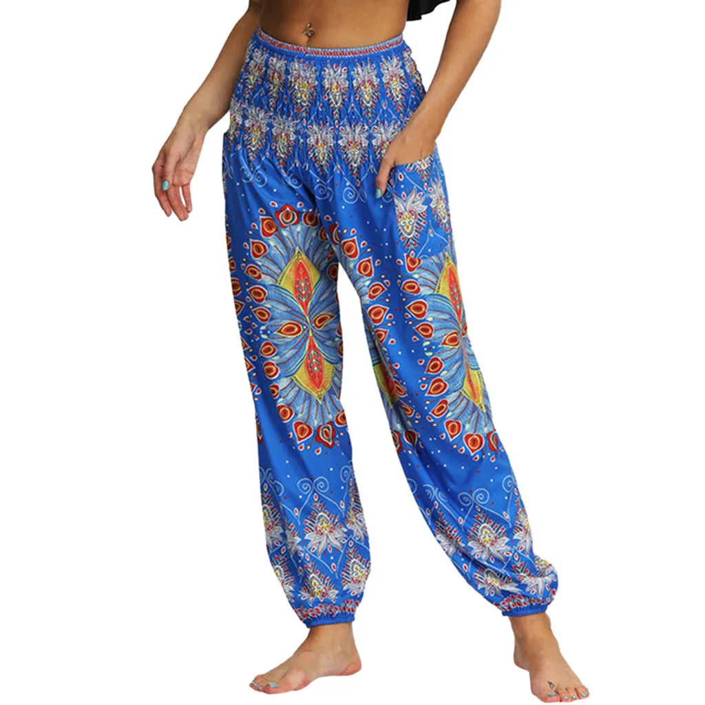 Повседневные женские штаны-шаровары; pantalones mujer pantalones de mujer; уличная одежда; коллекция года; свободные хиппи-мешковатые Boho Aladdin брюки; Z4 - Цвет: B