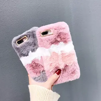 

XINGDUO Fashion Girly Plush Winter Autumn Warm Multicolor Case Cover For iphone X/XS/XR/XS MAX/5/6/6S/7/7 Plus/8/8 Plus