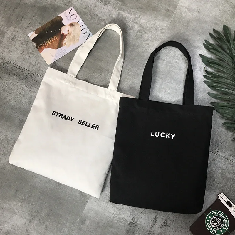 

Factory direct canvas bag a generation of new printing simple Joker canvas bag reusable shopping bags