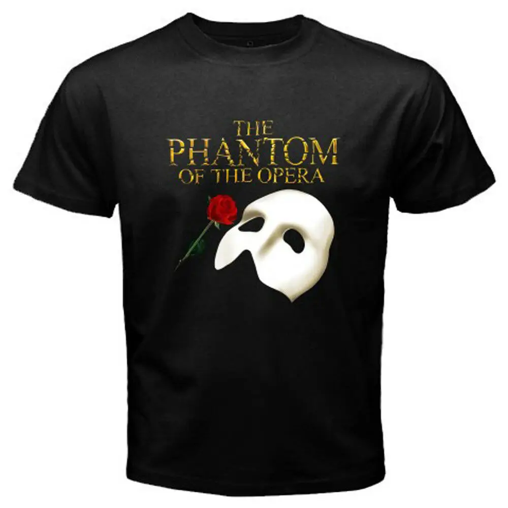 The Phantom of Opera Broadway Show музыкальная Мужская Черная Футболка размер S до 3XL Новые