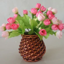Креативная тростниковая плетеная корзина для цветов предметы интерьера цветочные вазы Цветочная ваза для рукоделия пасторальные корзины симпатии
