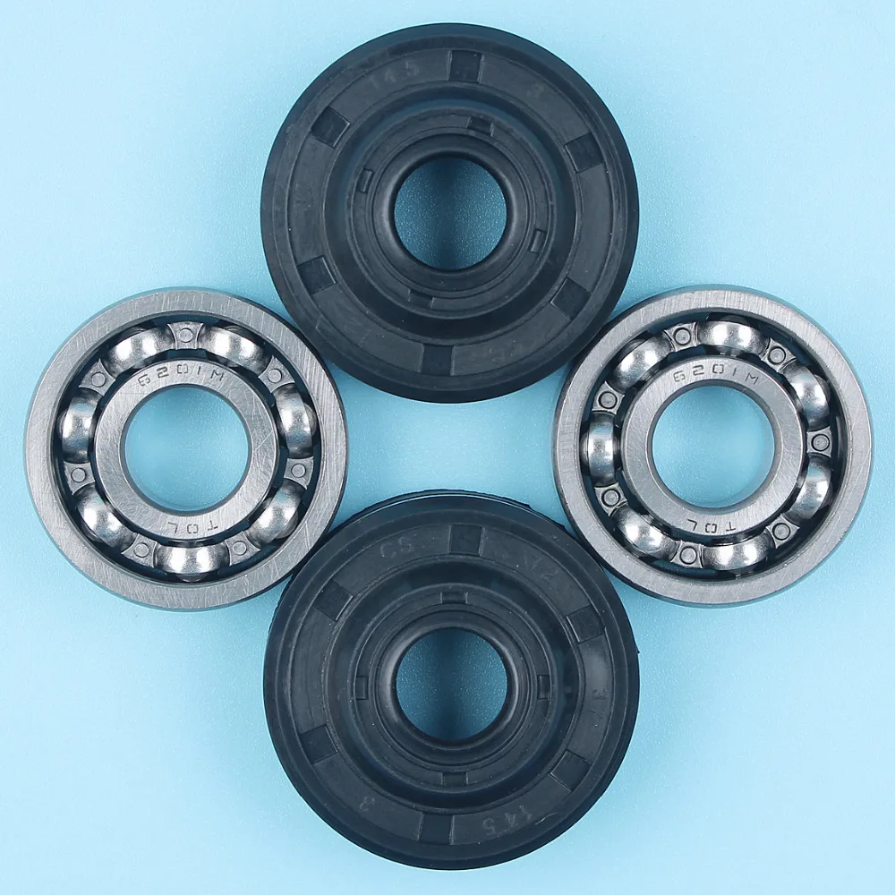 2 X Crankshaft Main Ball Bearings w/ Oil Seal for HUSQVARNA 136 137 141 142 235 236 240 E 36