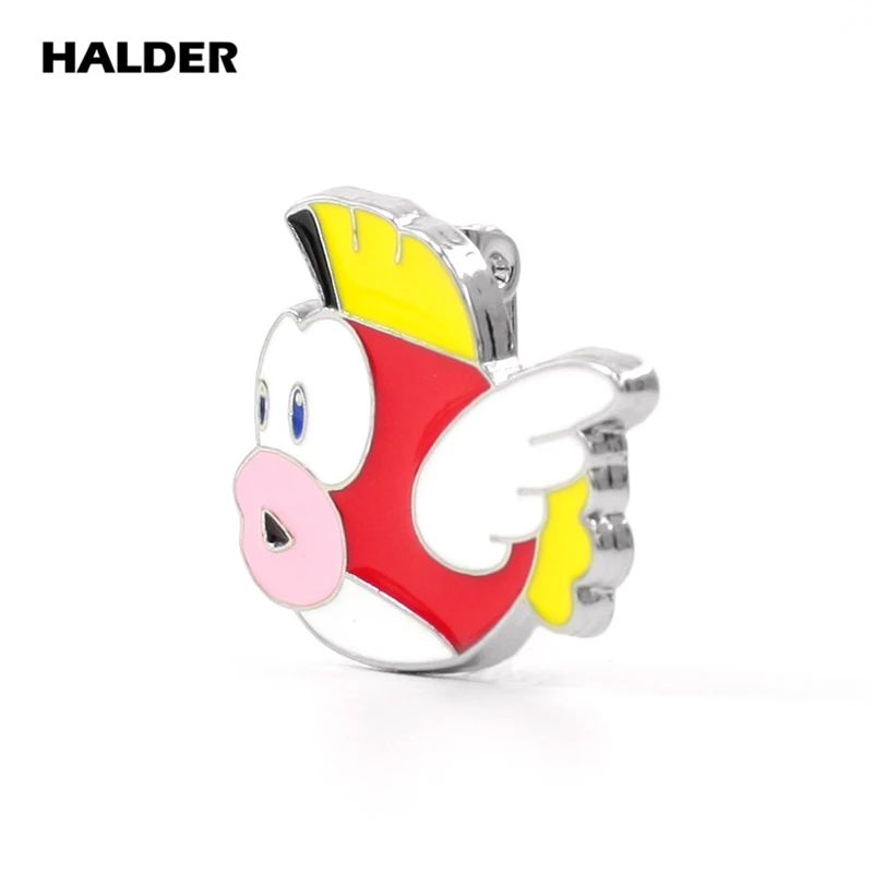 Игра HALDER Super Mario Bros Луиджи, гриб знак вопроса цветок броши рыба эмаль нагрудные булавки значок для рюкзака джинсовая безделушка