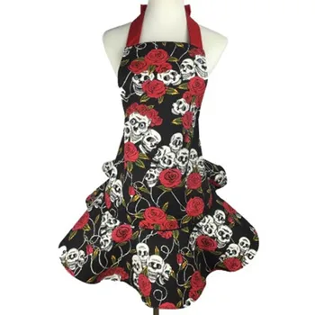 

Adjustable Apron Home Shop Lovely Lace Good Material Great Fits Gift For Women Ladies Kitchen Cooking Party Black cute well 5
