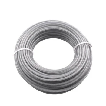 

Strimmer Brushcutter Wire Rope Cord Line 3mm Inside With Steel Wire Brush Cutter Nylon Line Gray 50 Meters Grass Trimmer