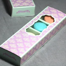 24,5*7*3,4 см ящик бумага для выпечки Макарон коробка держать 9 шт коробка с окном торт коробки для печенья упаковочная коробка 100 шт \ Лот