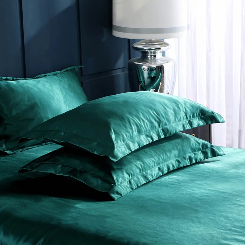 Svetanya плоский лист постельных принадлежностей шелковистые постельное белье Одноцветный двойной размер
