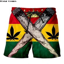 Новинка; Лидер продаж; мужские летние повседневные шорты в стиле Харадзюку с листьями конопли; свободные пляжные шорты с 3D принтом; брендовые шорты с черепами; Прямая поставка
