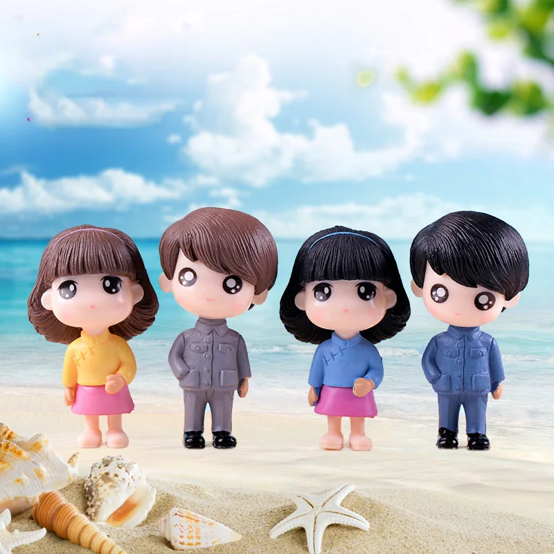 2 шт. фигурки для мальчиков и девочек украшения дома сада|girl figurines|toy figurinesboy gift |