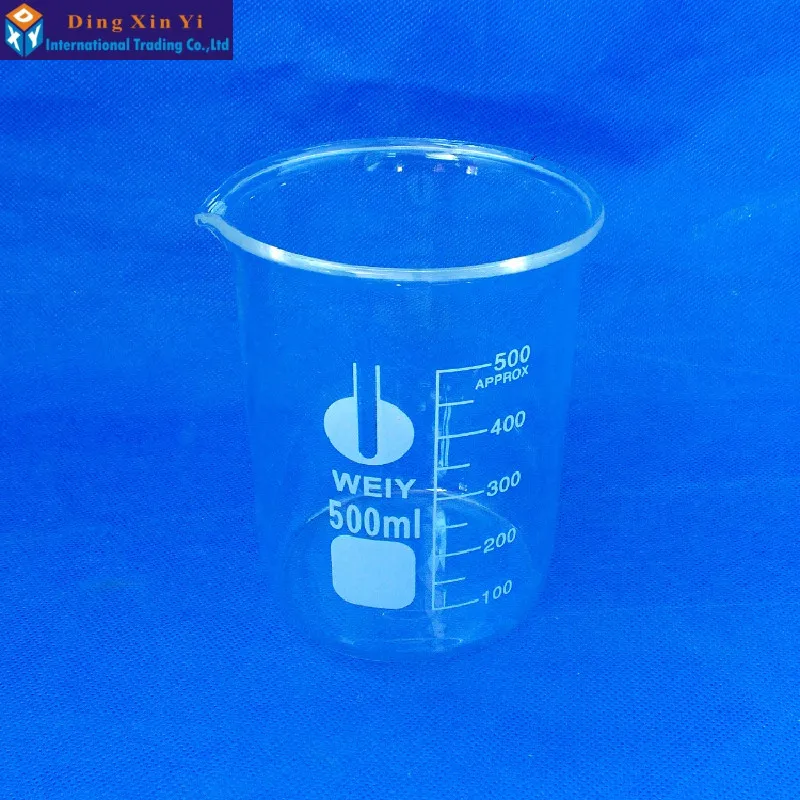 

(4pieces/lot)Glass beaker 500ml,Lab Supplies,Lab beaker 500ml,Good quality beaker,High boron material