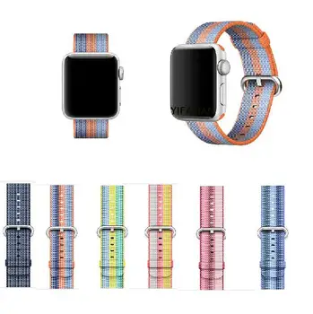 

Series 5/4/3/2/1 wristband for apple watch nylon band bracelet For iwatch strap sport loop with classic buckle 38mm 42mm 40mm 44mm