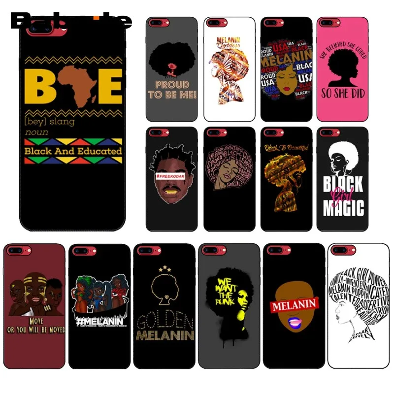 2bunz Melanin Poppin Aba Black Phone Accessories Case for Apple iphone 8 8plus 7 7plus XS XR X XAMAX | Мобильные телефоны и