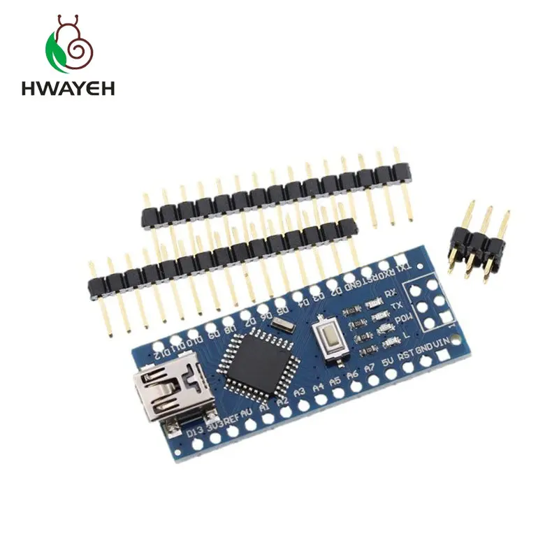 50 шт./лот NANO 328 P мини USB для arduino Nano V3.0 ATmega328P CH340G 5 V 16 M Микро-плата контроллера NANO 3,0