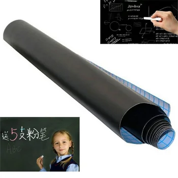 

1PC School Blackboard Stiker Removable Vinyl Rescalable Research Board Message Board 45X100CM