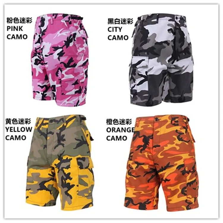 Дизайн 8 цветов БДУ хип хоп хлопок карго борд шорты Мужская одежда камуфляж Лето kanye west военные шорты