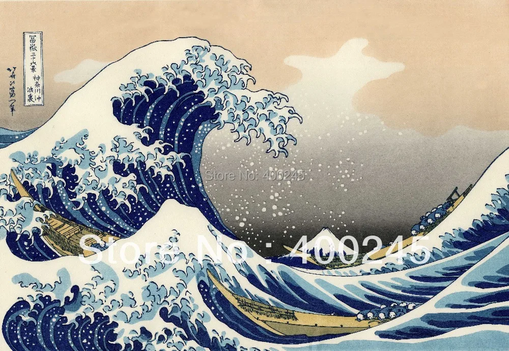 

Seascapes paintings Canvas art Katsushika Hokusai Japanese oil Painting The Great Wave at Kanagawa hand painted High quality