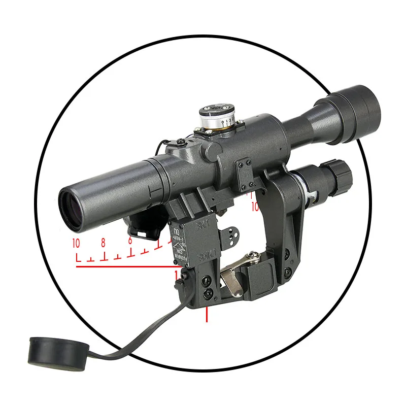 PPT Тактический подсвеченный красным 4x24-1 Riflescope для Dragonov СВД снайперская винтовка серии для охоты gs1-0330