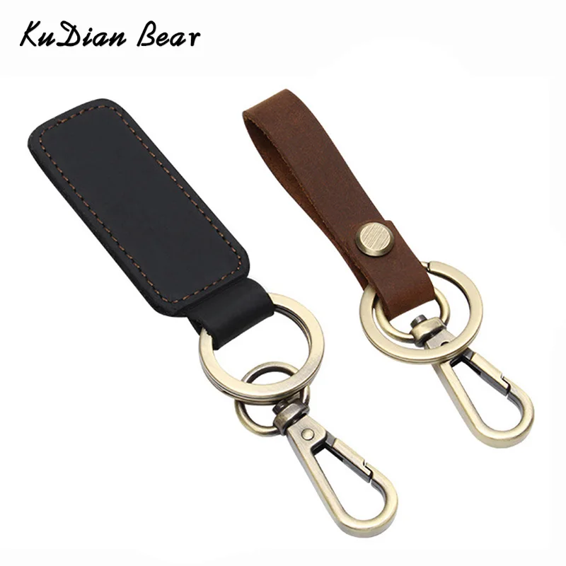 

KUDIAN BEAR High Quality Leather Key Wallets Casual Key Holders Cowhide Leather Key Organizer BIK012 PM49