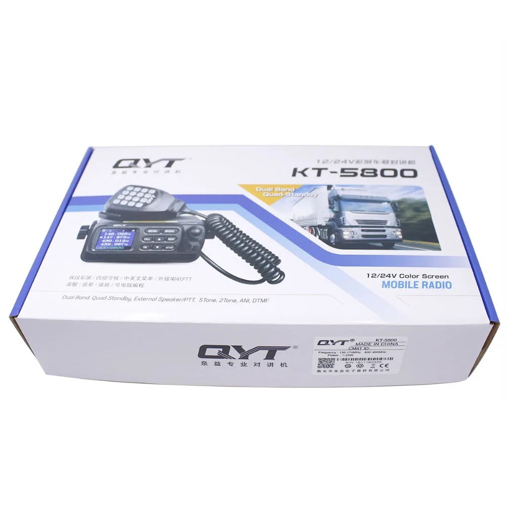 QYT KT 5800 12/24 в VHF UHF двухдиапазонный Amador четырехдиапазонный цветной экран мини