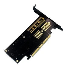 Новая обновленная версия 3 в 1 Msata и M.2 NGFF NVME SATA SSD для PCI-E 4X и SATA3 адаптер с радиатором роскошный золотой цвет