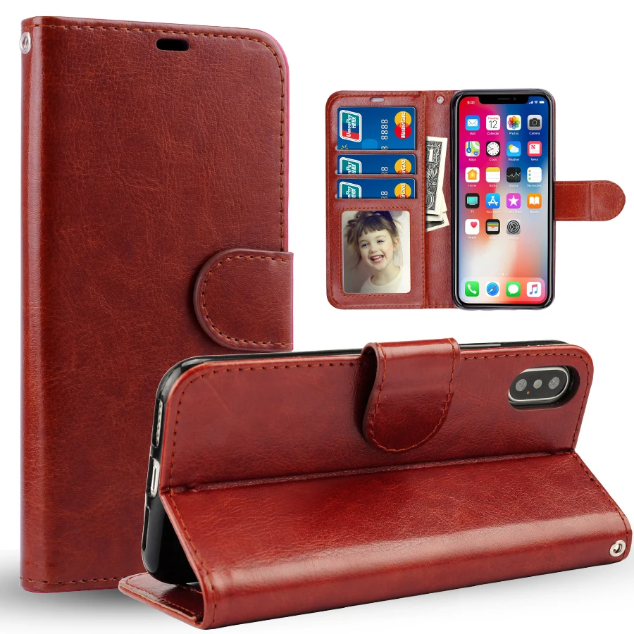 Чехол-Кошелек LANCASE для iphone XS MAX 11 PRO XR кожаный флип-чехол 8 plus 6 7 чехол-подставка |