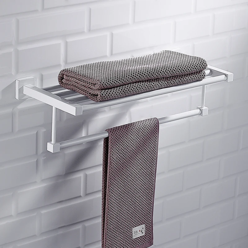 Нордическая белая стойка для хранения из нержавеющей стали, креативные Угловые корзины для ванной комнаты, простой крючок для халата, настенный набор подвесных аксессуаров - Цвет: towel rack