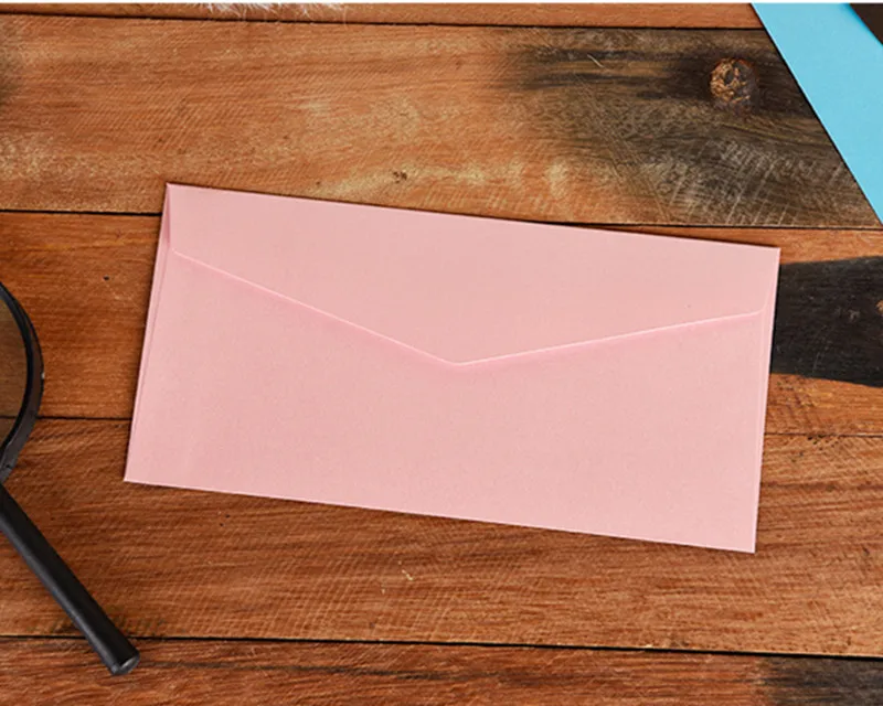 Pink 50 шт Пустая Картонная Коробка Подарочная сумка Конверт для рождественские поздравительные открытки свадебные приглашения украшения - Цвет: Pink