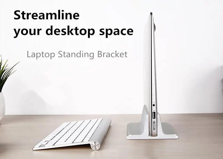 Алюминиевая вертикальная Регулируемая подставка для ноутбука портативный ноутбук Настольный держатель Держатель для книжных полок для MacBook Pro Air lenovo