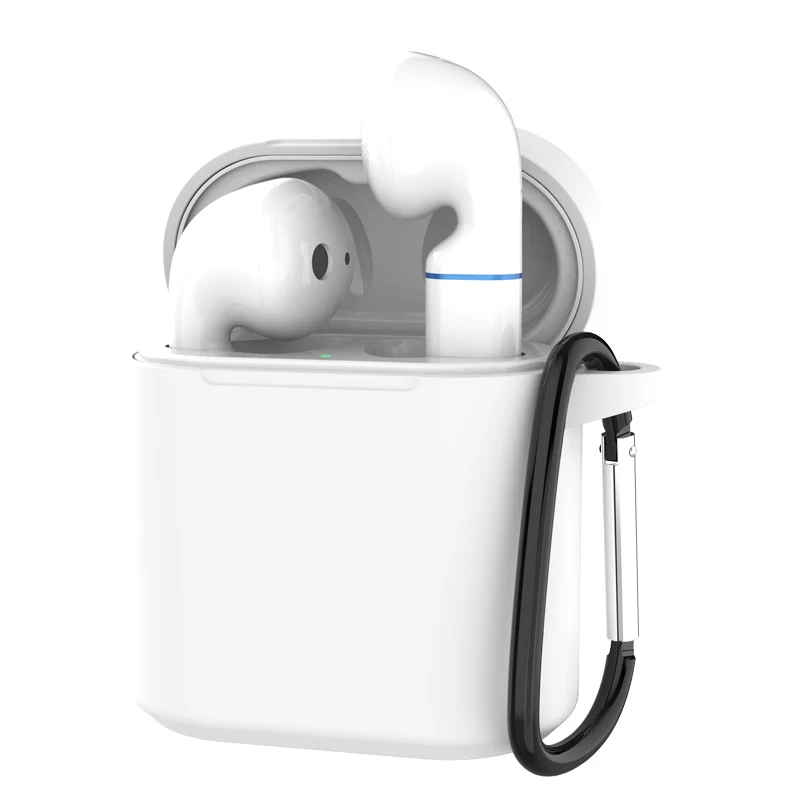 Силиконовый чехол для наушников для huawei freebuds Honor FlyPods защитный чехол s - Цвет: White With  Hook