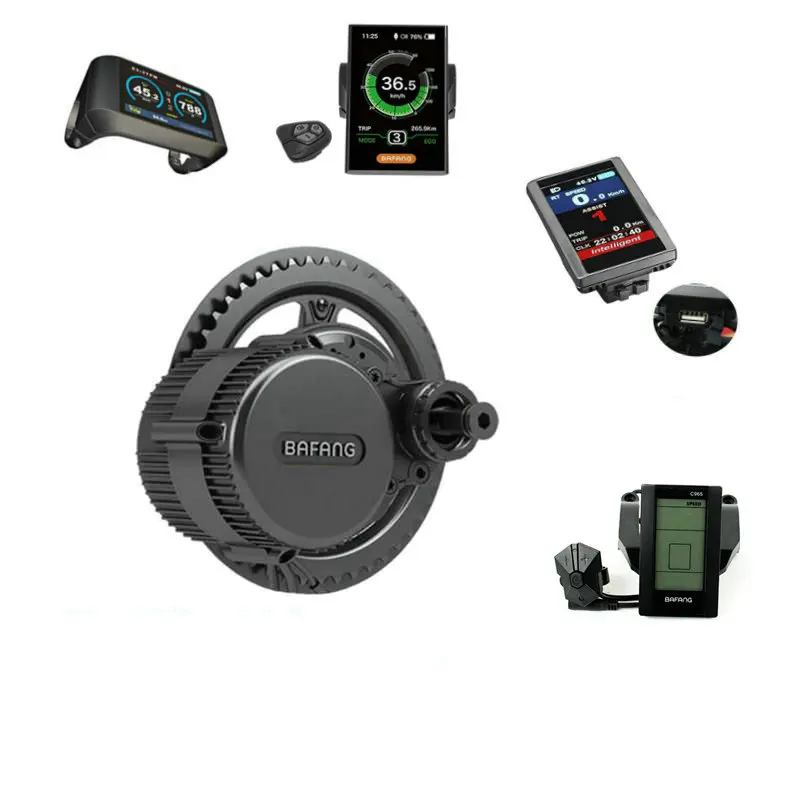 Cheap EU NO TAX 48V750W Bafang/8fun BBS02B mid kit motor color display geared Motor ebike kits with light&gear sensor connectors 2