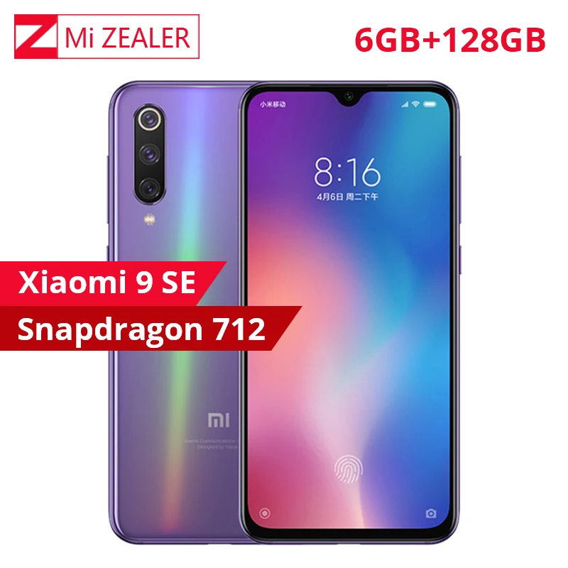 Оригинальный Xiaomi Mi 9 SE мобильный телефон 6 ГБ оперативная память 128 Встроенная