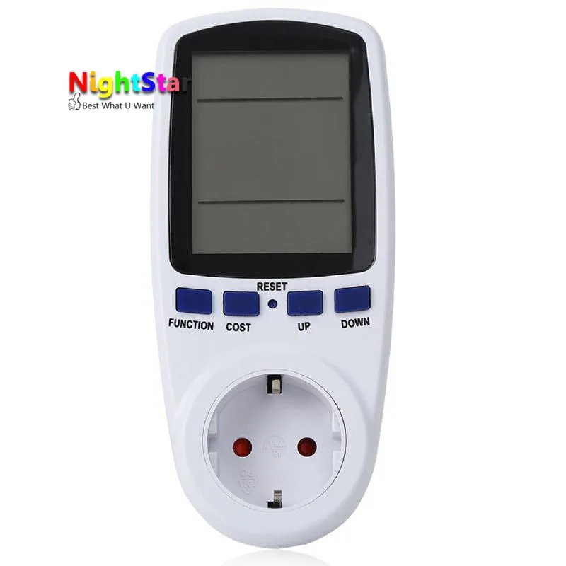 

Digital Power Meter Energy Meter Volt Voltage Wattmeter Power Analyzer Electronic Power Energy Meter Measuring EU Socket