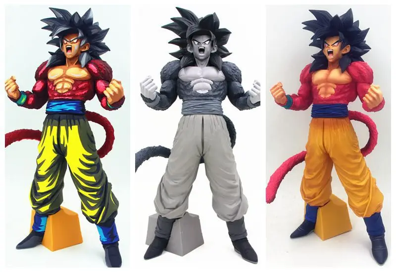 HKXZM Аниме Фигурка 34 см Жемчуг дракона GT Super SaiYan 4 Сон Гоку какаротто ПВХ Фигурки