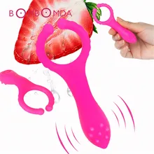 Silicone G spot Stimulate Vibrators Dildo Butt Plug Masturbate Vibration Clip Penis Bondage Adults Sex Toys For Women Men Couple